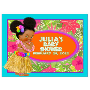 Luau Baby Label for favors The Brat Shack