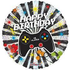Happy Birthday Game On Controller Mylar balloon