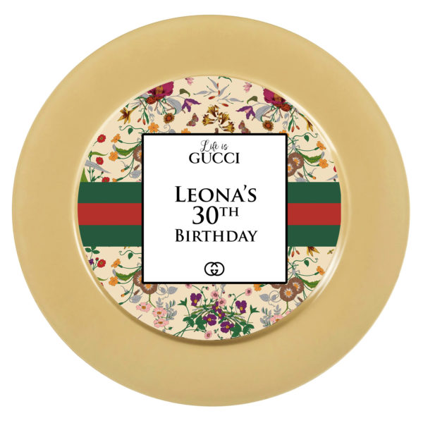 Gucci Floral inspired Plate Charger Insert