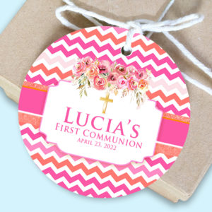Religious First Communion Favor Gift Tags