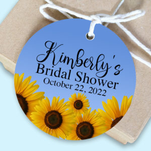 Sunflower theme Bridal Shower Favor Gift Tags