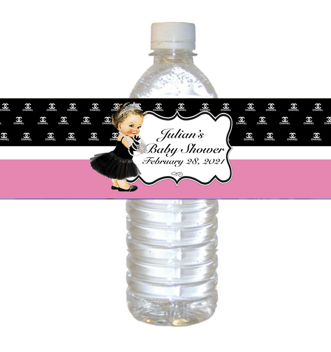 Personalized Chanel Baby Water Favor |The Shack