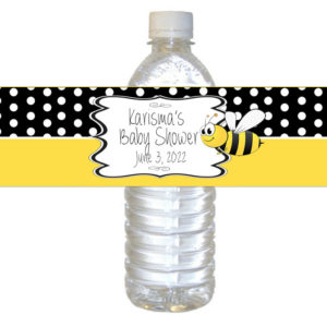 Bumble Bee Theme Water Bottle Label The Brat Shack