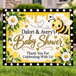 Honey Bee Shower Yard Sign