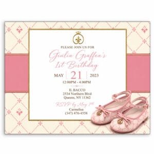 luxury invite baby pink