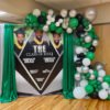 graduation Backdrop and balloon Garland The Brat Shack