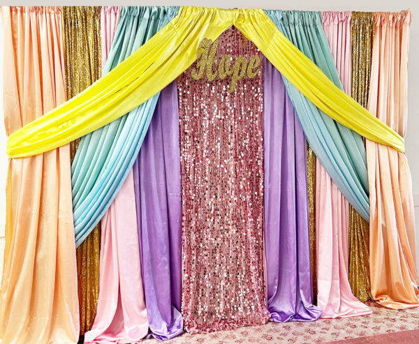 the brat shack fabric backdrop