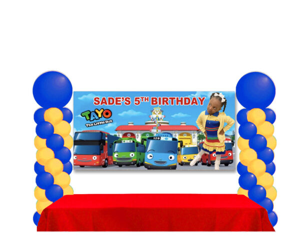 Tayo The Little Birthday Banner the brat shack