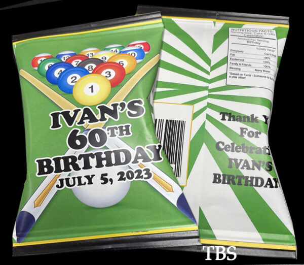Pool Theme Birthday Party Favor Chip Bags