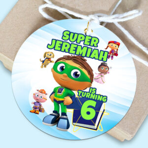 Super Y Theme Favor Gift Tags the brat shack