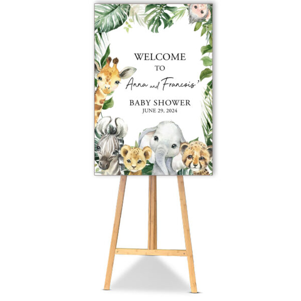 Cute Animal Safari Poster board