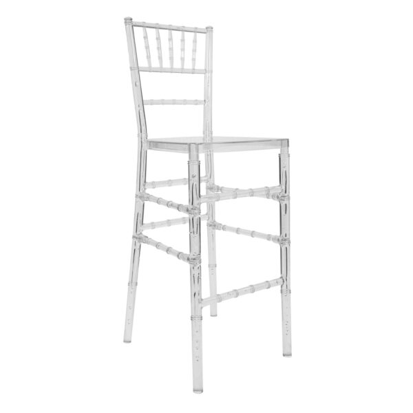 Clear Resin Clear Chiavari Barstool the brat shack