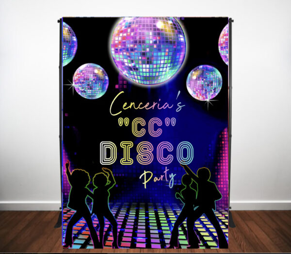 the brat shack disco backdrop