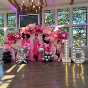 Custom 3 Piece Wall Panel Backdrop with Balloons The brat shack