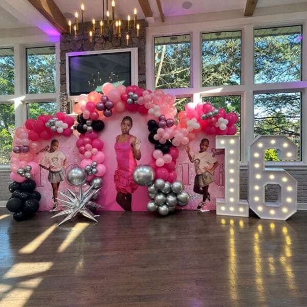 Custom 3 Piece Wall Panel Backdrop with Balloons The brat shack
