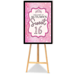pink poster with crown