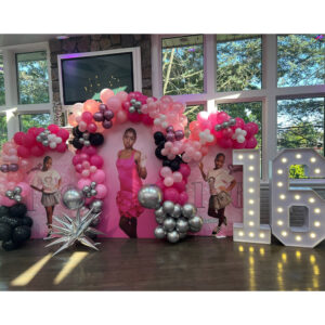 Custom 3 Piece Wall Panel Backdrop with Balloons