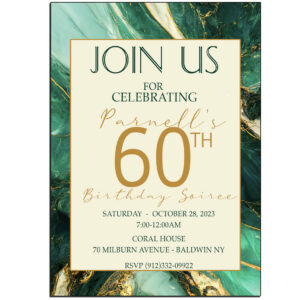 Green Marble Invitation the brat shack