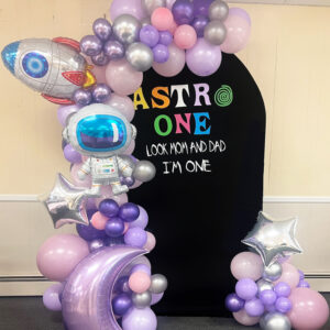 Astronaut Balloon decoration the brat shack