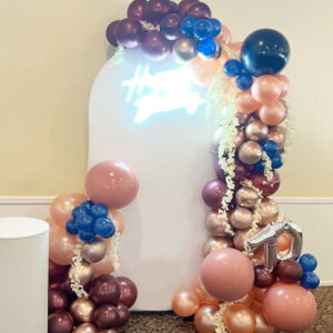 Happy Birthday Custom Single Wall Panel Backdrop with Balloon and Acrylic Sign The Brat Shack