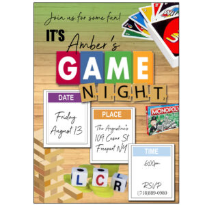 Game Night Invitations the brat shack