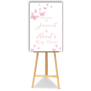 pink butterfly welcome board the brat shack