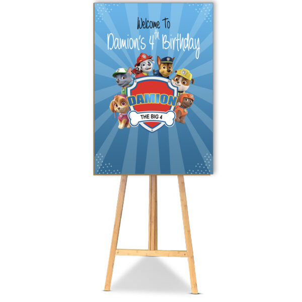 Paw Patrol Party welcome Poster Board