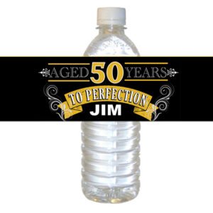 Aged to perfection Water bottle labels The Brat Shack