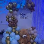 The Brat Shack teddy bear backdrop baby shower