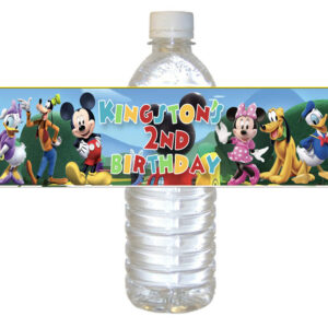 Mickey Mouse Clubhouse Theme Water Bottle Label The Brat Shack