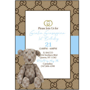 gucci teddy bear invitation the brat shack