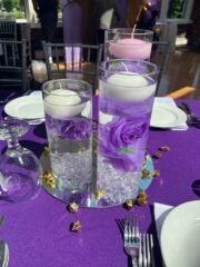 Trio Vase with floating Candle table centerpiece