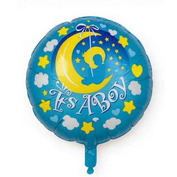 it's a boy Baby shower moon balloon