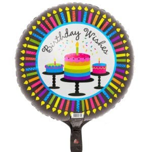 Happy Birthday Wishes 18inch Mylar Balloon