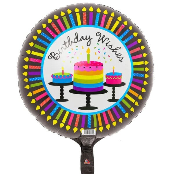 Happy Birthday Wishes 18inch Mylar Balloon