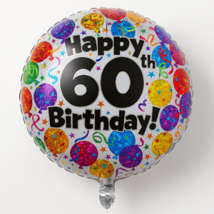 Colorful Happy 60th Birthday 18inch Mylar Balloon #119