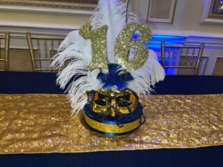 masquerade 16th birthday centerpiece