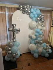 Communion Balloon Garland on Chiara Wall