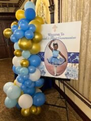 Balloon Garland & Welcome Sign for Communion
