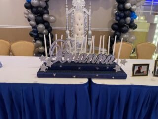 sparkling midnight sweet 16 candelabra