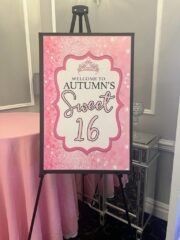 Pink Sparkling Sweet 16 Welcome Board