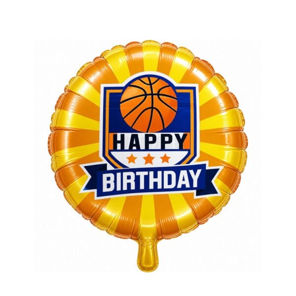 Happy Birthday Basketball theme Mylar Balloon