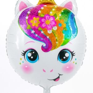 Unicorn Head Mylar Balloon the brat shack