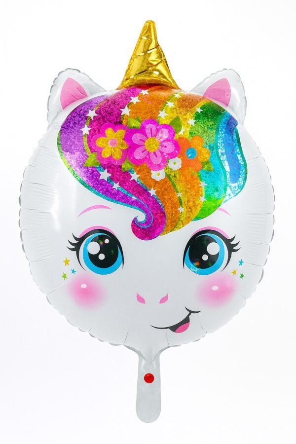 Unicorn Head Mylar Balloon the brat shack