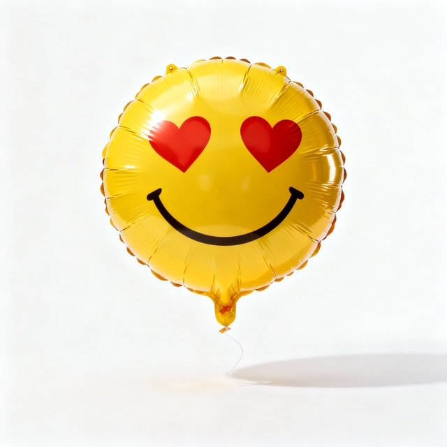 Heart-Eyes Emoji Mylar Balloon the brat shack