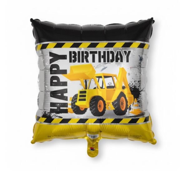 Happy Birthday Construction Truck theme Balloon 18in Mylar The Brat Shack