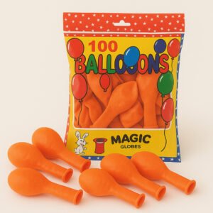5 Inch 100 count orange Balloons The Brat Shack