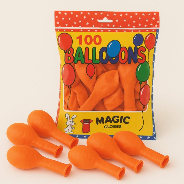 5 Inch 100 count orange Balloons The Brat Shack