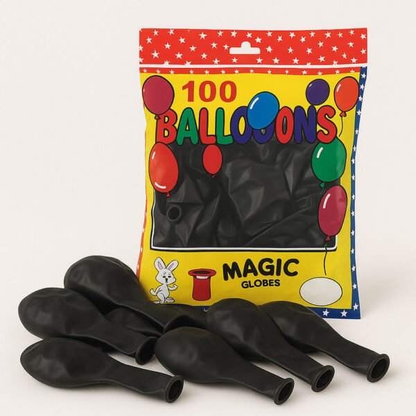 12 Inch 100 count Black Balloons The Brat Shack