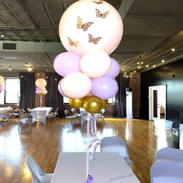 Butterfly balloon centerpiece The Brat Shack